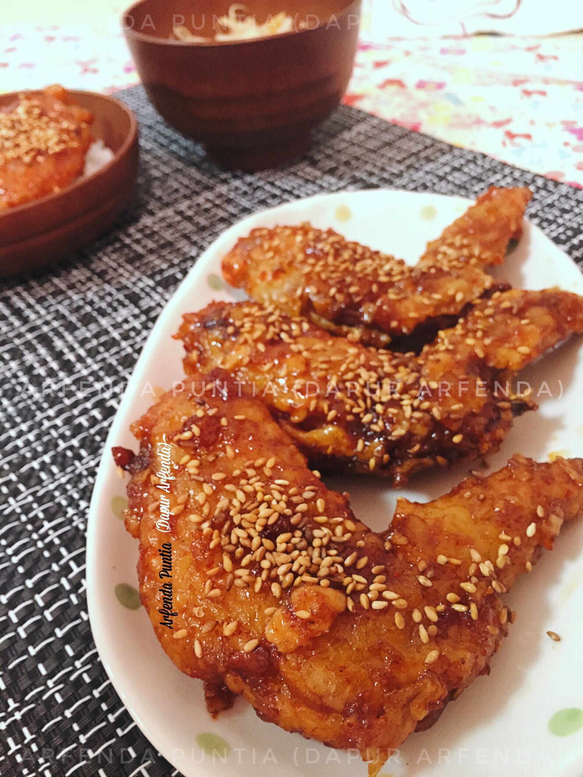 Korean Style Chicken Wing (Versi Tanpa Gochujang/Pasta 